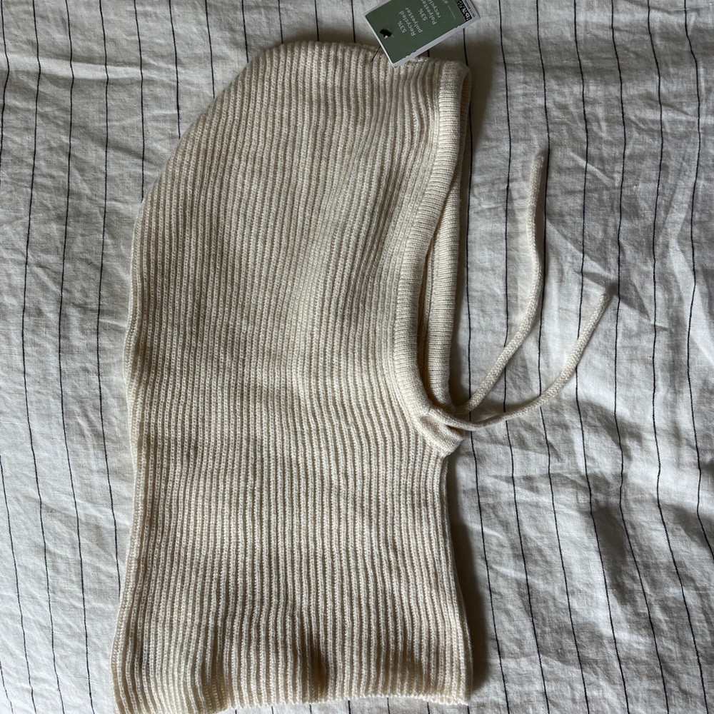 Ribbed balaclava hood women h&m